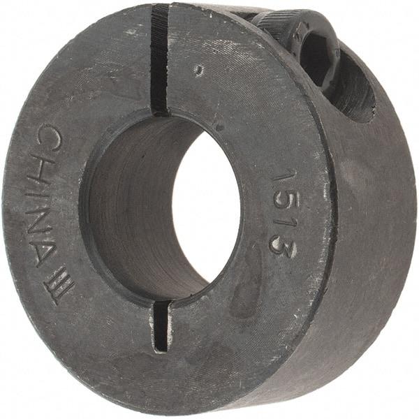 Value Collection - 15mm Bore, Steel, One Piece Clamp Collar - 1-3/8" Outside Diam - Benchmark Tooling