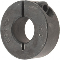 Value Collection - 15mm Bore, Steel, One Piece Clamp Collar - 1-3/8" Outside Diam - Benchmark Tooling