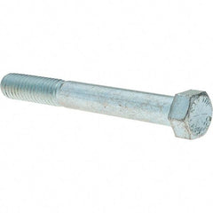 Value Collection - 7/16-14 UNC, 3-1/2" Length Under Head Hex Head Cap Screw - Partially Threaded, Grade 8 Alloy Steel, Zinc-Plated Finish, 5/8" Hex - Benchmark Tooling