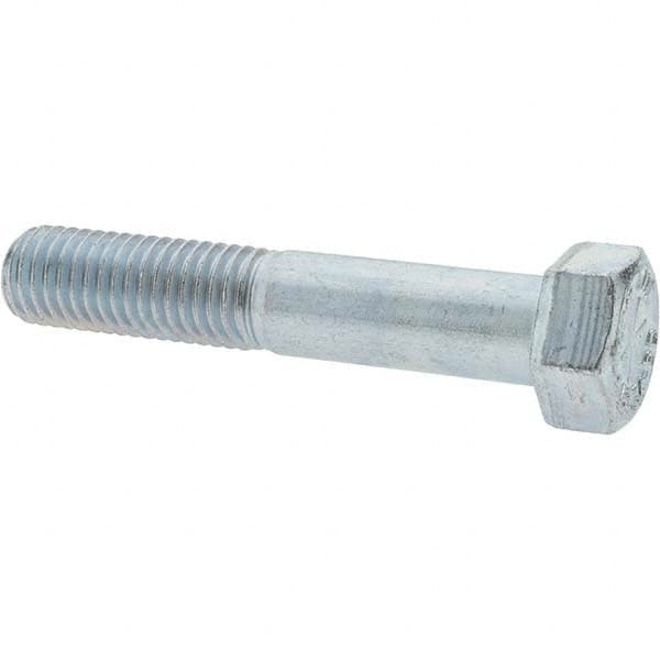 Value Collection - 5/8-11 UNC, 3-1/2" Length Under Head Hex Head Cap Screw - Partially Threaded, Grade 8 Alloy Steel, Zinc-Plated Finish, 15/16" Hex - Benchmark Tooling