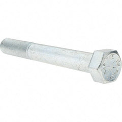 Value Collection - 7/8-9 UNC, 7" Length Under Head Hex Head Cap Screw - Partially Threaded, Grade 8 Alloy Steel, Zinc-Plated Finish, 1-5/16" Hex - Benchmark Tooling