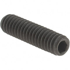 Value Collection - 1/4-20 UNC, 1" OAL, Cup Point Set Screw - Grade 8 Alloy Steel, 1/8" Key - Benchmark Tooling