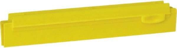 Vikan - 10" Rubber Blade Squeegee Refill - Double Edge, Yellow, Plastic Holder - Benchmark Tooling