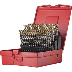 DORMER - 6 to 10mm, 118° Point, TiN Finish, High Speed Steel Jobber Length Drill Bit Set - Benchmark Tooling