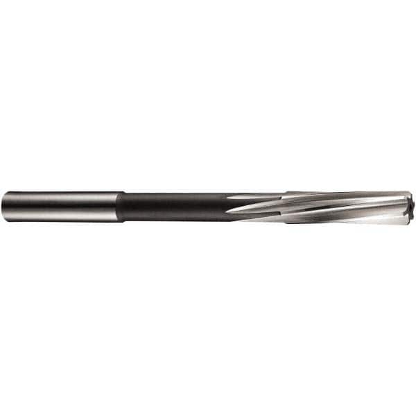 Chucking Reamer: 0.2569″ Dia, 3.9794″ OAL, 1.1032″ Flute Length, Straight Shank, Cobalt Steel 6 Flute, RH