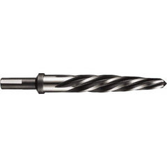 DORMER - 9/16" Reamer Diam, 1/2" Diam Straight Shank, 3-5/8" Flute, Car Reamer - Benchmark Tooling