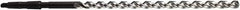 DORMER - 22mm, 2MT 130° Point High Speed Steel Taper Shank Drill Bit - Bright/Oxide Finish, 345mm Flute Length, 515mm OAL, Parabolic Flute, Series A952 - Benchmark Tooling