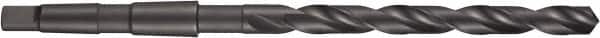 DORMER - 37mm, 4MT 118° Point High Speed Steel Taper Shank Drill Bit - Oxide Finish, 267mm Flute Length, 416mm OAL, Spiral Flute, Series A350 - Benchmark Tooling