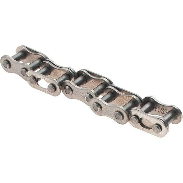 Value Collection - ANSI 25, Roller Chain Connecting Link - For Use with Stainless Steel Single Strand Chain - Benchmark Tooling