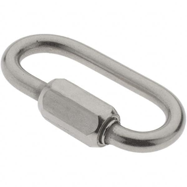 Value Collection - Stainless Steel Quick Link - 1/8" Diameter, 200 Lb Load Limit - Benchmark Tooling