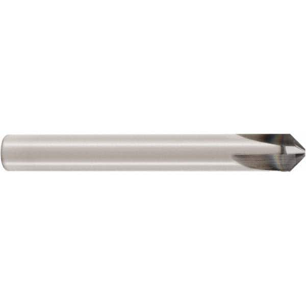 Seco - 8mm Diam 4 Flute Single End Solid Carbide Chamfer Mill - Benchmark Tooling