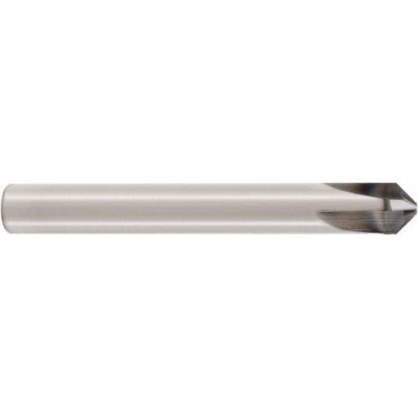 Seco - 10mm Diam 4 Flute Single End Solid Carbide Chamfer Mill - Benchmark Tooling