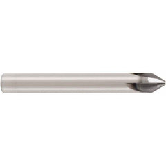 Seco - 4mm Diam 3 Flute Single End Solid Carbide Chamfer Mill - Benchmark Tooling