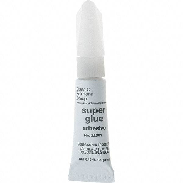 Value Collection - 0.10 oz Tube Clear Instant Adhesive - 30 sec Working Time - Benchmark Tooling