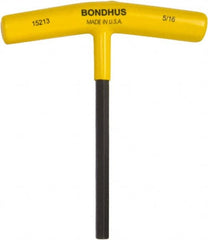 Bondhus - 5/16" Hex, T-Handle Cushion Grip, Hex Key - 6" OAL, Protanium High Torque Steel, Inch System of Measurement - Benchmark Tooling