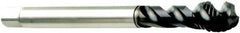 Sandvik Coromant - 3/8-16 UNC 3 Flute 2B Modified Bottoming Spiral Flute Tap - Powdered Metal, SmoothTop Finish, 100mm OAL, Right Hand Flute, Right Hand Thread, Series CoroTap 300 - Benchmark Tooling