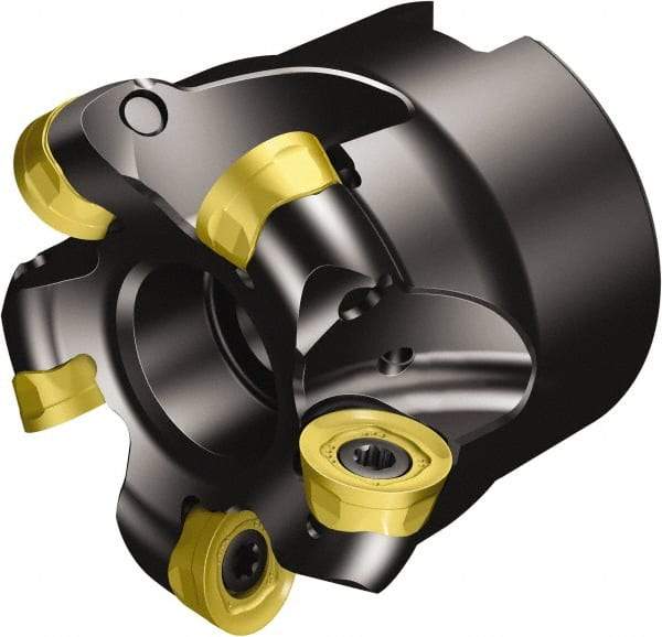 Sandvik Coromant - 50mm Cut Diam, 6mm Max Depth, 4 Inserts, 600-1252 Insert Style, Indexable Copy Face Mill - 600..Qxx Cutter Style, 18,700 Max RPM, 40mm High, Through Coolant - Benchmark Tooling