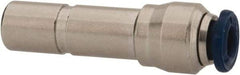 Value Collection - 3/8" Outside Diam, Nickel Plated Brass Push-to-Connect Straight Reducer - 250 Max psi, Tube to Stem Connection, Buna O-Ring - Benchmark Tooling