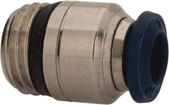 Value Collection - 1/8" Outside Diam, 10-32 Universal, Nickel Plated Brass Push-to-Connect Tube Male Connector - 250 Max psi, Tube to Universal Thread Connection, Buna O-Ring - Benchmark Tooling