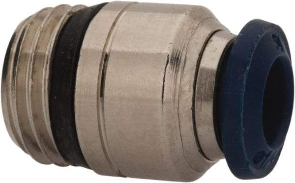 Value Collection - 1/4" Outside Diam, 1/8 Universal, Nickel Plated Brass Push-to-Connect Tube Male Connector - 250 Max psi, Tube to Universal Thread Connection, Buna O-Ring - Benchmark Tooling