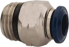 Value Collection - 1/2" Outside Diam, 1/4 Universal, Nickel Plated Brass Push-to-Connect Tube Male Connector - 250 Max psi, Tube to Universal Thread Connection, Buna O-Ring - Benchmark Tooling