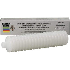 Synco Chemical - 450 mL Cartridge Synthetic Grease Cartridge - Translucent White, Food Grade, 450°F Max Temp, NLGIG 2, - Benchmark Tooling