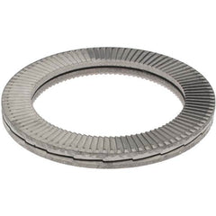 Value Collection - 1", 1.548" OD, Uncoated, Stainless Steel Wedge Lock Washer - Grade 316L, 1.092 to 1.108" ID - Benchmark Tooling