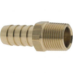 Value Collection - 3/8 MNPTF Thread Barb x MNPTF Adapter - 1/2" ID Hose, Brass - Benchmark Tooling