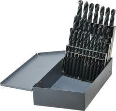 Chicago-Latrobe - 135° Point, Oxide Finish, High Speed Steel Jobber Length Drill Bit Set - Benchmark Tooling