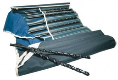 Chicago-Latrobe - 1/8 to 1/2", 118° Point, Oxide Finish, High Speed Steel Taper Length Drill Bit Set - Benchmark Tooling