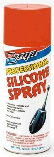 Berryman Products - 12 oz Aerosol Automotive Professional Silicone Spray - Light Hydrotreated Naphtha - Benchmark Tooling