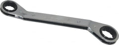 Proto - 3/4" x 7/8" 12 Point Reversible Ratcheting Offset Box Wrench - Double End, 1-9/16" Head Diam x 1/2" Head Thickness, 9-1/2" OAL, Steel, Polished Finish, 25° Offset - Benchmark Tooling