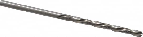 Chicago-Latrobe - #31 118° High Speed Steel Jobber Drill - Bright Finish, Left Hand Cut, Spiral Flute, Straight Shank, 2-3/4" OAL, Standard Point - Benchmark Tooling