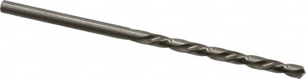 Chicago-Latrobe - #36 118° High Speed Steel Jobber Drill - Bright Finish, Left Hand Cut, Spiral Flute, Straight Shank, 2-1/2" OAL, Standard Point - Benchmark Tooling