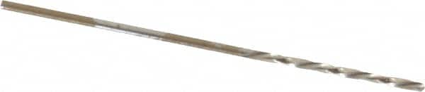 Chicago-Latrobe - #65 118° High Speed Steel Jobber Drill - Bright Finish, Left Hand Cut, Spiral Flute, Straight Shank, 1-1/2" OAL, Standard Point - Benchmark Tooling