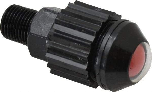 Norgren - 1/8" Male NPTF Bottom Rotowink Pressure Indicator - 15 to 150 psiG, Red Unactuated Color & Green Actuated Color - Benchmark Tooling