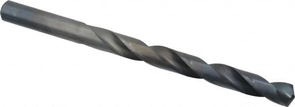 Chicago-Latrobe - Letter S 135° High Speed Steel Jobber Drill - Oxide Finish, Right Hand Cut, Spiral Flute, Straight Shank, 4-7/8" OAL, Split Point - Benchmark Tooling
