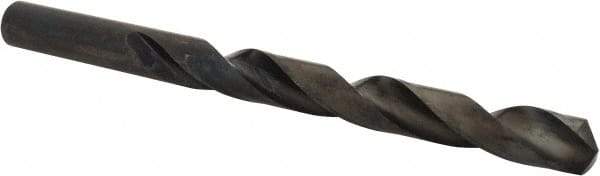 Chicago-Latrobe - Letter W 135° High Speed Steel Jobber Drill - Oxide Finish, Right Hand Cut, Spiral Flute, Straight Shank, 5-1/8" OAL, Split Point - Benchmark Tooling