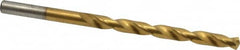 Chicago-Latrobe - 7/32" 135° Cobalt Jobber Drill - TiN Finish, Right Hand Cut, Spiral Flute, Straight Shank, 3-3/4" OAL, Split Point - Benchmark Tooling