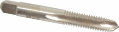 Interstate - 3/8-16 UNC, 3 Flute, Bright Finish, High Speed Steel Spiral Point Tap - Plug Chamfer, Right Hand Thread, 2-15/16" OAL - Exact Industrial Supply