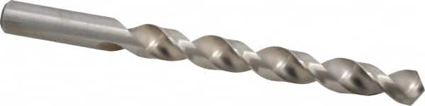 Chicago-Latrobe - 1/2" 118° High Speed Steel Jobber Drill - Bright Finish, Right Hand Cut, Spiral Flute, Straight Shank, 6" OAL, Standard Point - Benchmark Tooling