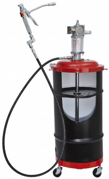 Lincoln - Grease Lubrication 80 Cu In/min Flow Aluminum Air-Operated Pump - For 120 Lb Container - Benchmark Tooling