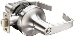 Yale - Light/Medium Duty Entry Lever Lockset - 2-3/4" Back Set, Key in Lever Cylinder, Satin Chrome Finish - Benchmark Tooling