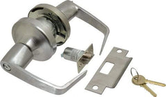 Yale - Light/Medium Duty Entrance Lever Lockset - 2-3/4" Back Set, Key in Lever Cylinder, Satin Chrome Finish - Benchmark Tooling