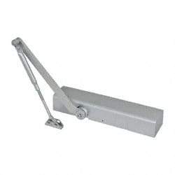 Yale - 48" Door Width, 13" Closer Body Length, Non-Handed Door Closer Manual Damper - Aluminum Finish, Non-Handed - Benchmark Tooling