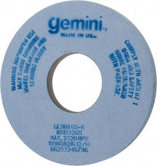 Norton - 14" Diam x 5" Hole x 1" Thick, K Hardness, 60 Grit Surface Grinding Wheel - Aluminum Oxide, Type 1, Medium Grade, 2,320 Max RPM, No Recess - Benchmark Tooling
