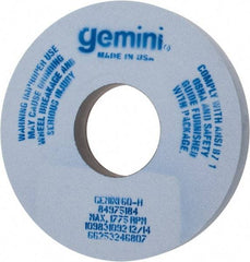 Norton - 14" Diam x 5" Hole x 1-1/2" Thick, H Hardness, 60 Grit Surface Grinding Wheel - Aluminum Oxide, Type 1, Medium Grade, 1,775 Max RPM, No Recess - Benchmark Tooling