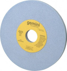 Norton - 7" Diam x 1-1/4" Hole x 1/2" Thick, J Hardness, 60 Grit Surface Grinding Wheel - Aluminum Oxide, Type 1, Medium Grade, 3,600 Max RPM, No Recess - Benchmark Tooling