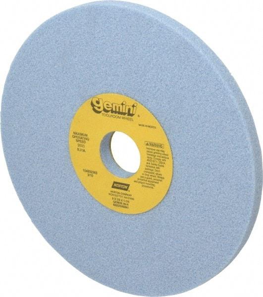 Norton - 8" Diam x 1-1/4" Hole x 1/2" Thick, H Hardness, 46 Grit Surface Grinding Wheel - Aluminum Oxide, Type 1, Coarse Grade, 3,600 Max RPM, No Recess - Benchmark Tooling