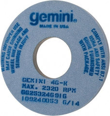 Norton - 14" Diam x 5" Hole x 1" Thick, K Hardness, 46 Grit Surface Grinding Wheel - Aluminum Oxide, Type 1, Coarse Grade, 2,320 Max RPM, No Recess - Benchmark Tooling